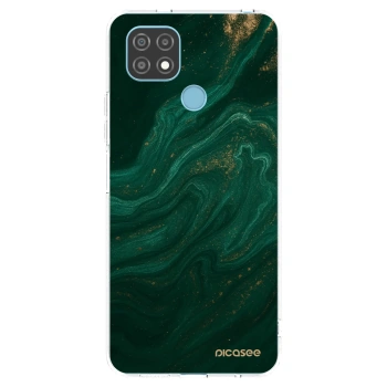 Picasee husă transparentă din silicon pentru Realme C21 - Green