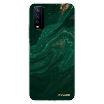 Picasee husă transparentă din silicon pentru Vivo Y11s - Green