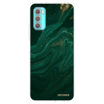 Picasee husă transparentă din silicon pentru Motorola Moto G60 - Green