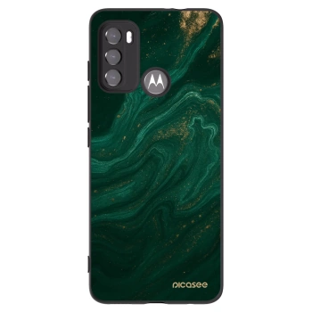 Picasee husă neagră din silicon pentru Motorola Moto G60 - Green