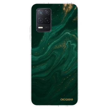 Picasee husă transparentă din silicon pentru Realme 8 5G - Green