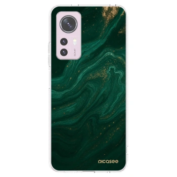 Picasee husă transparentă din silicon pentru Xiaomi 12 - Green