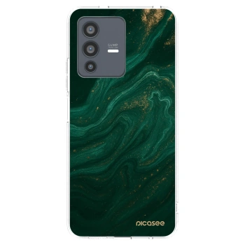 Picasee husă transparentă din silicon pentru Vivo V23 5G - Green