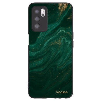 Picasee husă neagră din silicon pentru OPPO A16s - Green