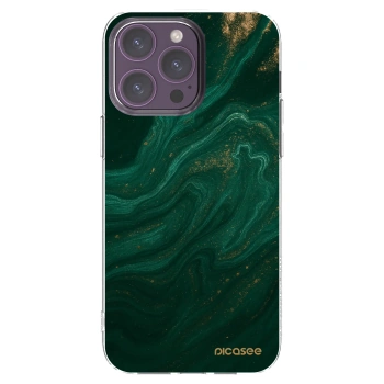 Picasee husă transparentă din silicon pentru Apple iPhone 14 Pro Max - Green