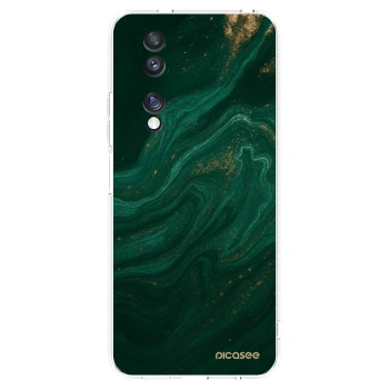 Picasee husă transparentă din silicon pentru Honor 70 - Green