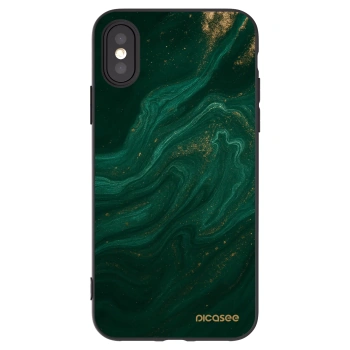 Picasee husă neagră din silicon pentru Apple iPhone X/XS - Green