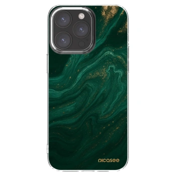 Picasee husă transparentă din silicon pentru Apple iPhone 15 Pro Max - Green