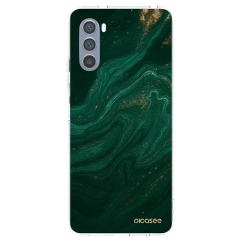Picasee husă transparentă din silicon pentru Motorola Moto G62 - Green