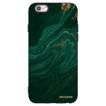 Picasee husă neagră din silicon pentru Apple iPhone 6/6S - Green