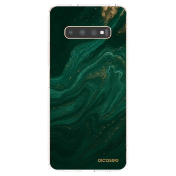 Picasee husă transparentă din silicon pentru Samsung Galaxy S10 Plus G975 - Green