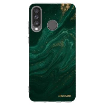 Picasee husă transparentă din silicon pentru Huawei P30 Lite - Green