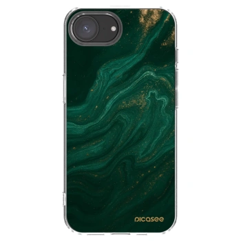 Picasee husă transparentă din silicon pentru Apple iPhone 17e - Green