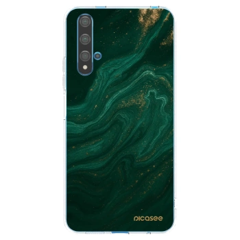Picasee husă transparentă din silicon pentru Huawei Nova 5T - Green