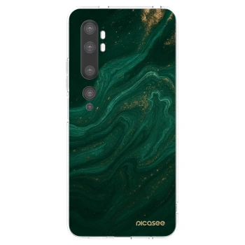 Picasee husă transparentă din silicon pentru Xiaomi Mi Note 10 (Pro) - Green