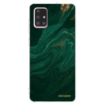 Picasee husă transparentă din silicon pentru Samsung Galaxy A71 A715F - Green
