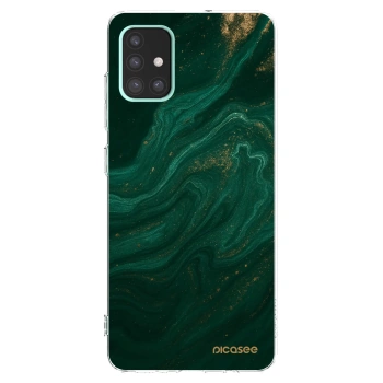 Picasee husă transparentă din silicon pentru Samsung Galaxy A51 A515F - Green