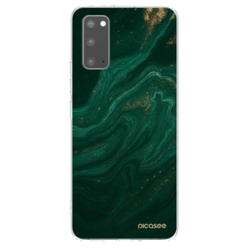 Picasee husă transparentă din silicon pentru Samsung Galaxy S20 G980F - Green