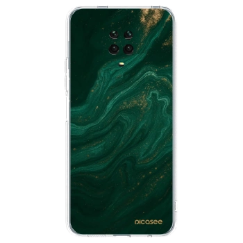 Picasee husă transparentă din silicon pentru Xiaomi Redmi Note 9 Pro - Green