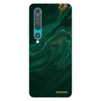 Picasee husă transparentă din silicon pentru Xiaomi Mi 10 - Green