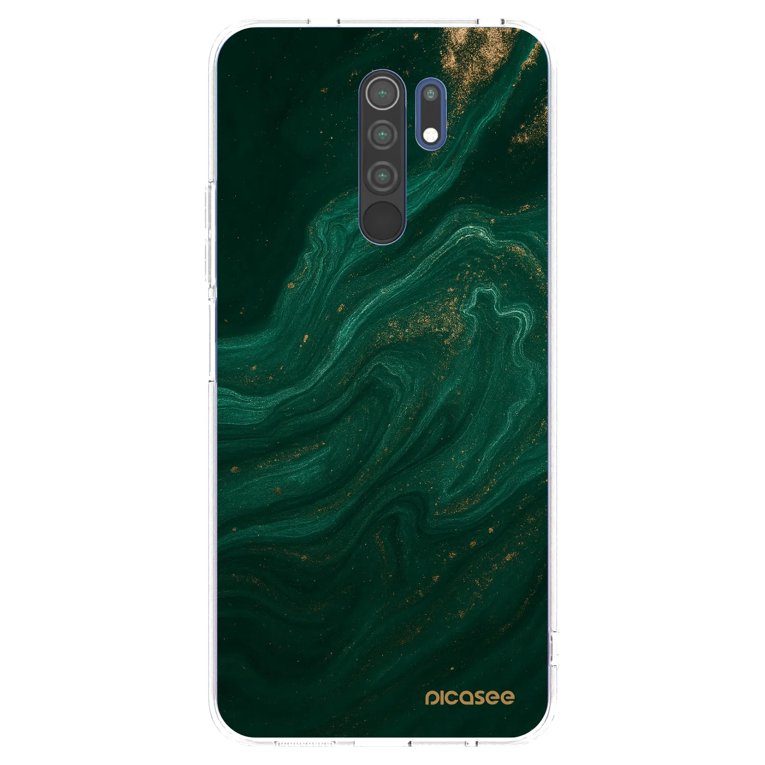 Picasee husă transparentă din silicon pentru Xiaomi Redmi 9 - Green