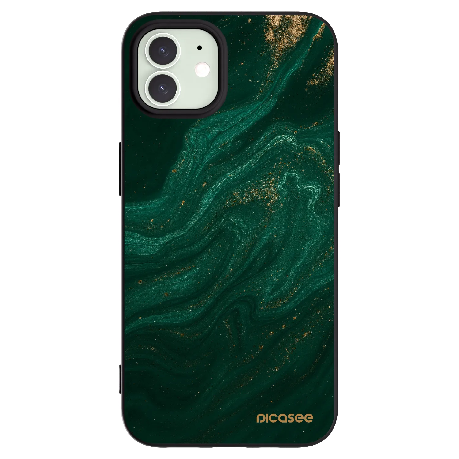 Picasee husă neagră din silicon pentru Apple iPhone 12 Pro - Green