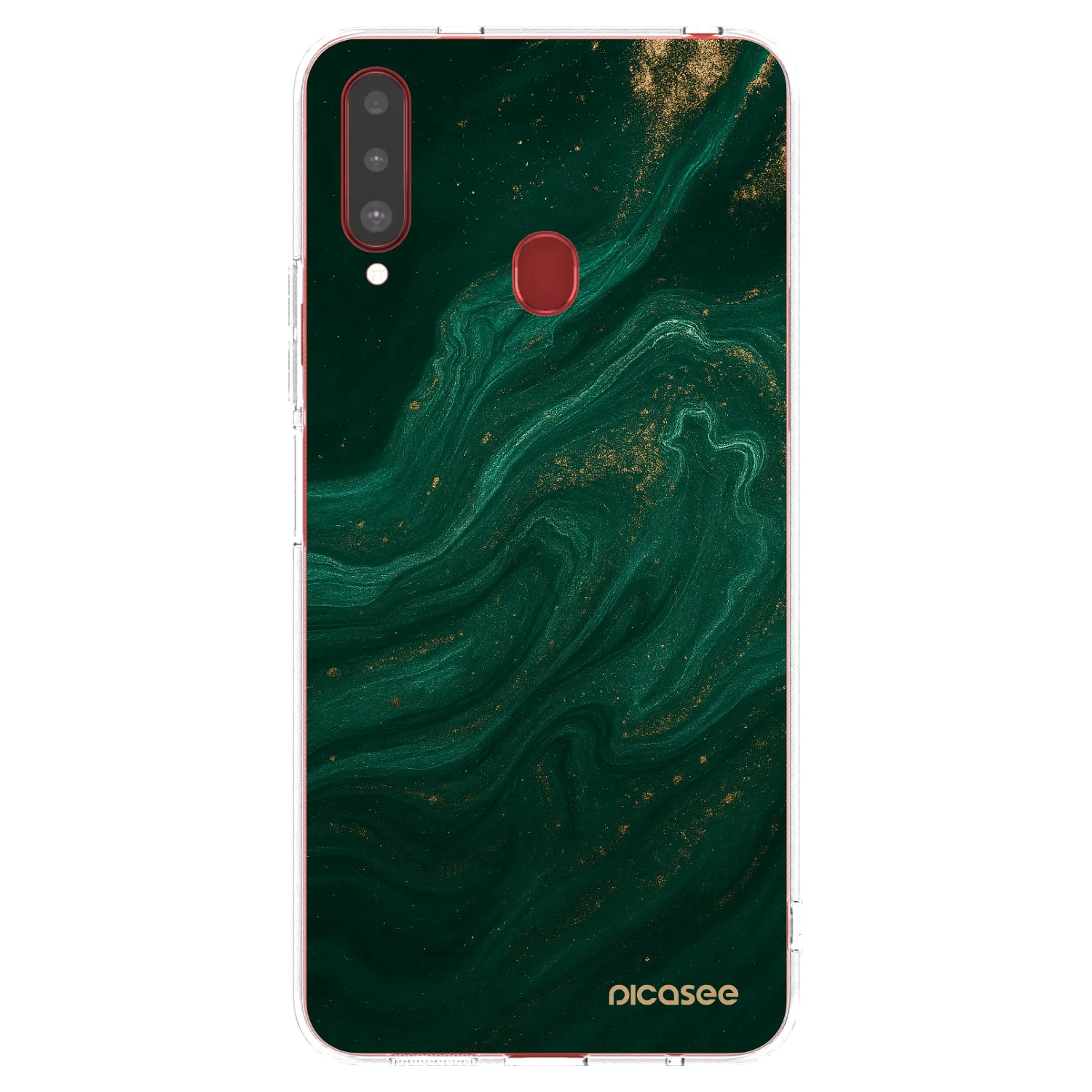 Picasee husă transparentă din silicon pentru Samsung Galaxy A20s - Green