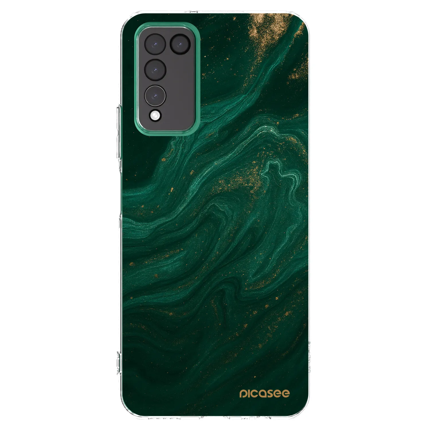 Picasee husă transparentă din silicon pentru Honor 10X Lite - Green