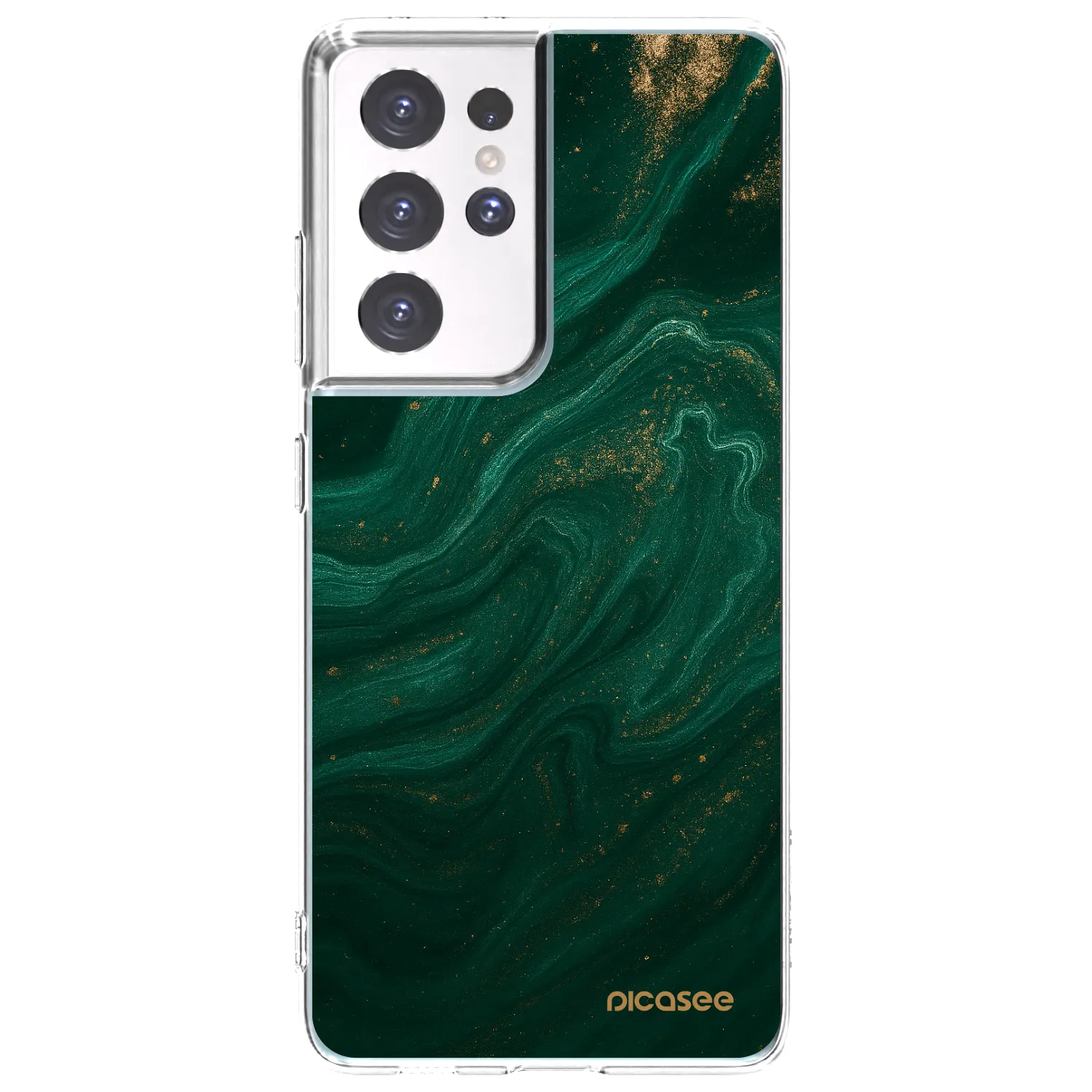 Picasee husă transparentă din silicon pentru Samsung Galaxy S21 Ultra 5G G998B - Green