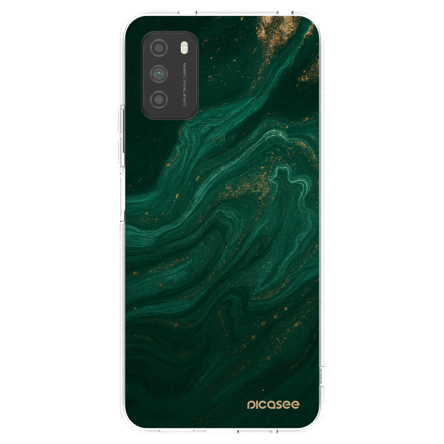 Picasee husă transparentă din silicon pentru Xiaomi Poco M3 - Green