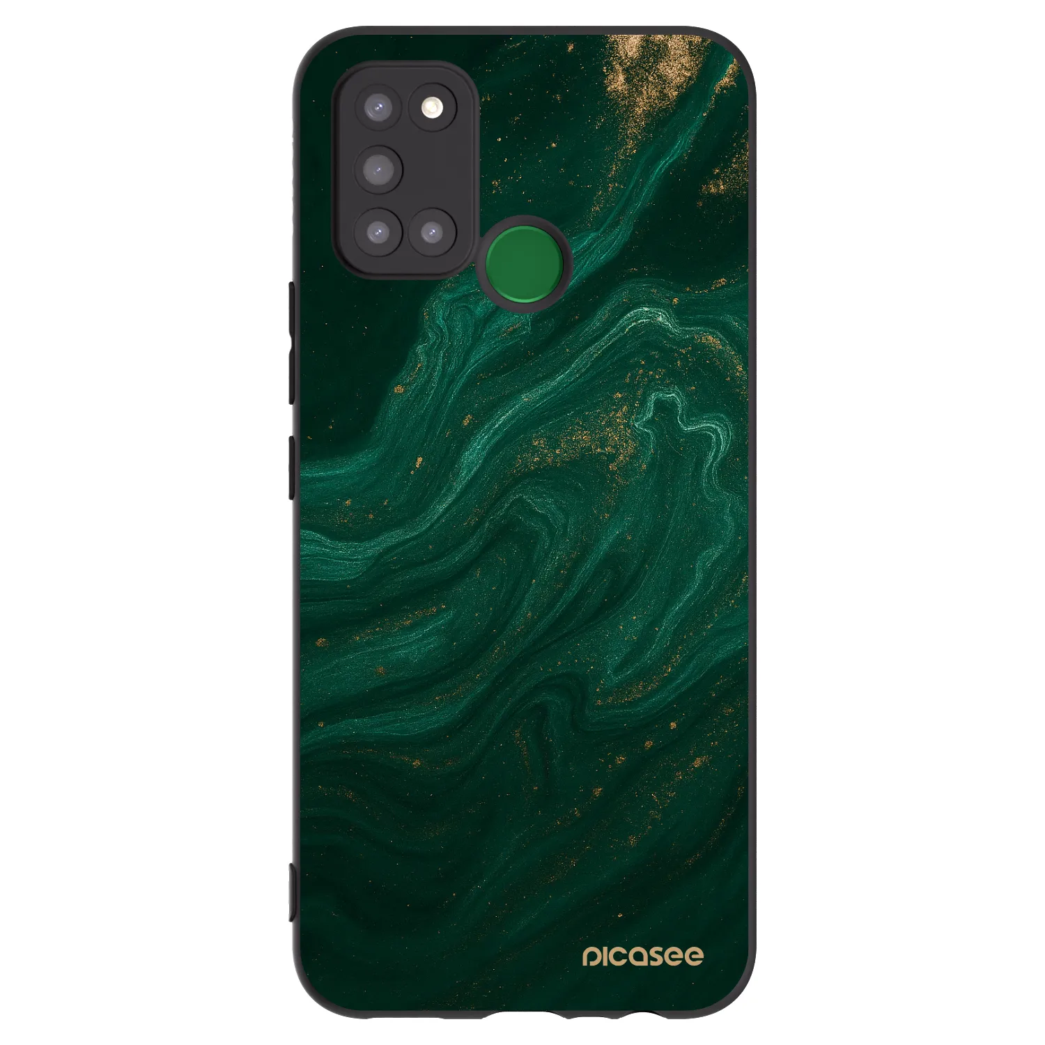 Picasee husă neagră din silicon pentru Realme 7i - Green