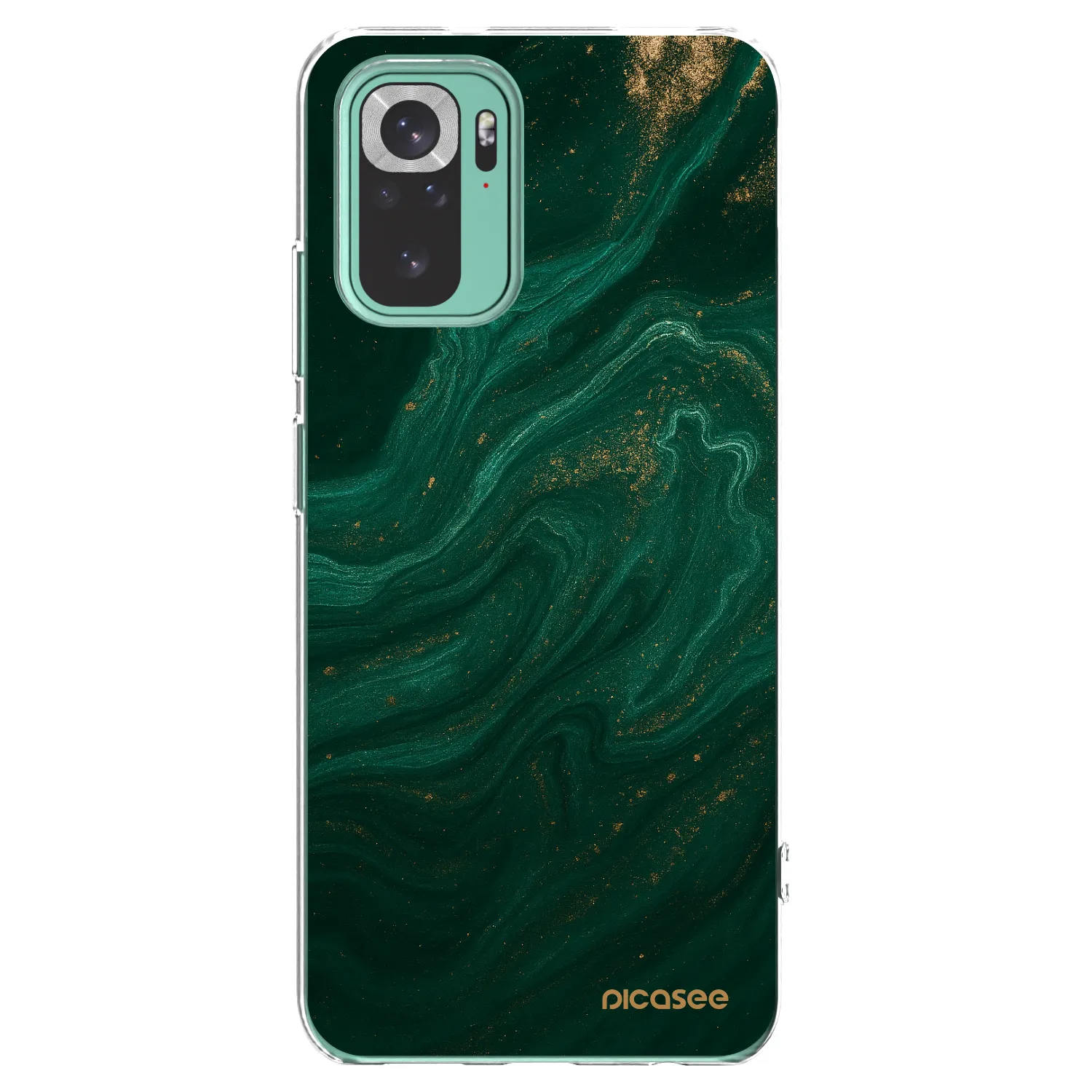 Picasee husă transparentă din silicon pentru Xiaomi Redmi Note 10 Pro - Green