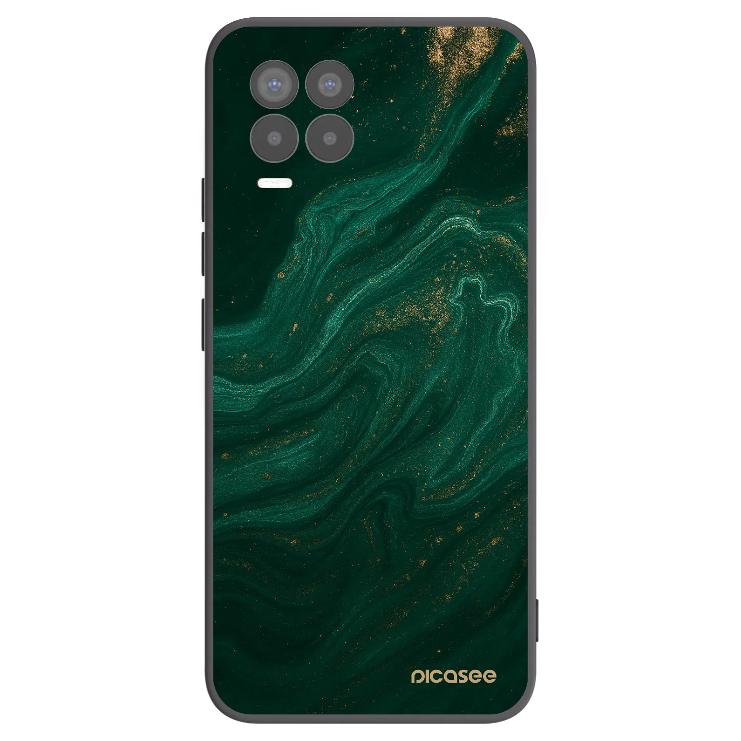 Picasee husă neagră din silicon pentru Realme 8 Pro - Green