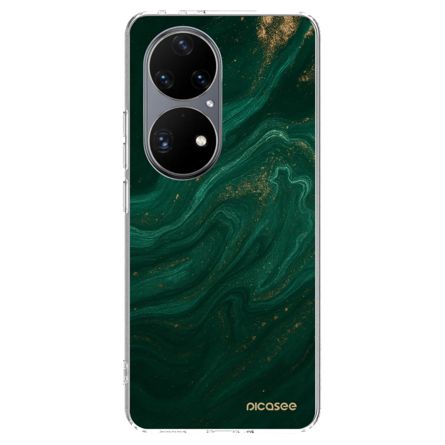 Picasee husă transparentă din silicon pentru Huawei P50 - Green