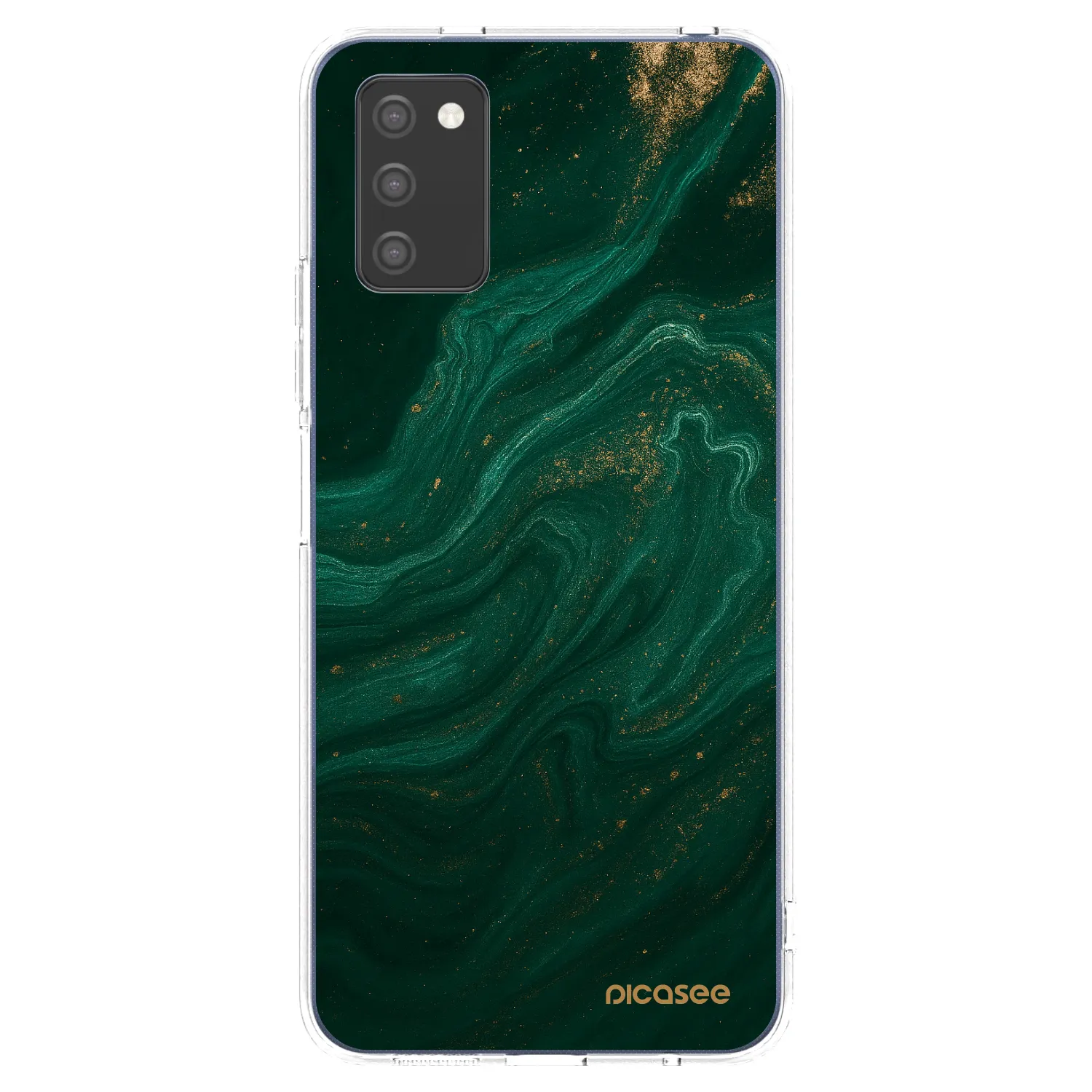 Picasee husă transparentă din silicon pentru Samsung Galaxy A02s A025G - Green