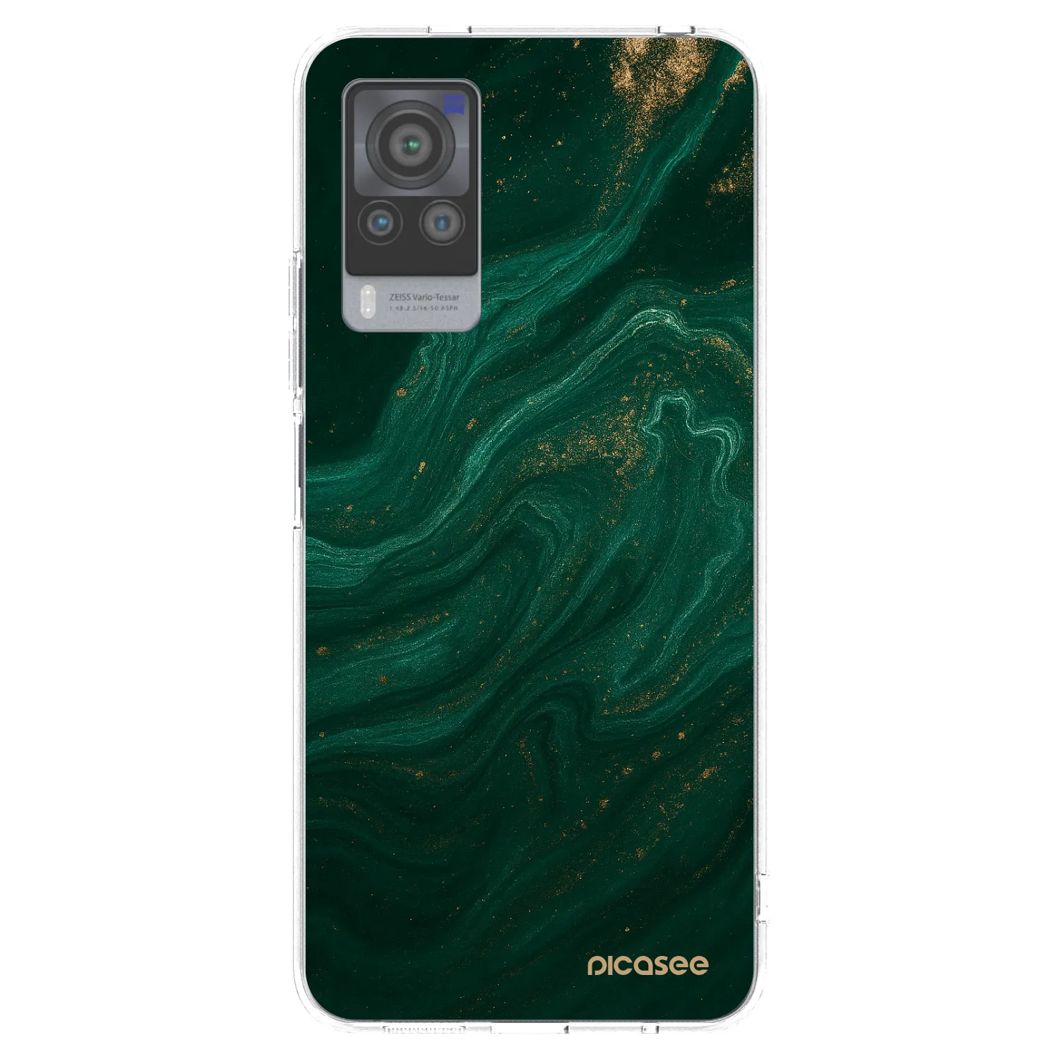 Picasee husă transparentă din silicon pentru Vivo X60 Pro 5G - Green