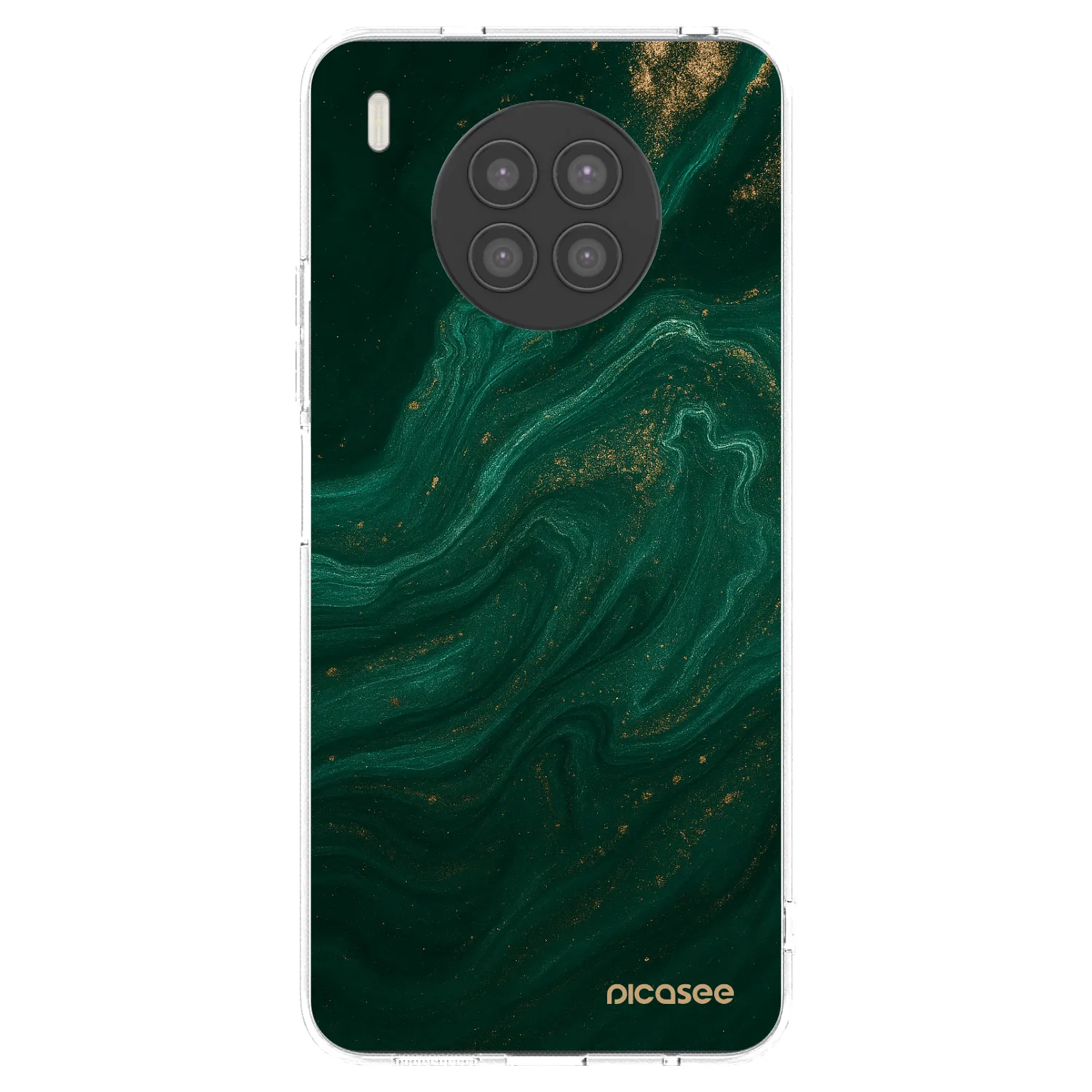 Picasee husă transparentă din silicon pentru Huawei Nova 8i - Green