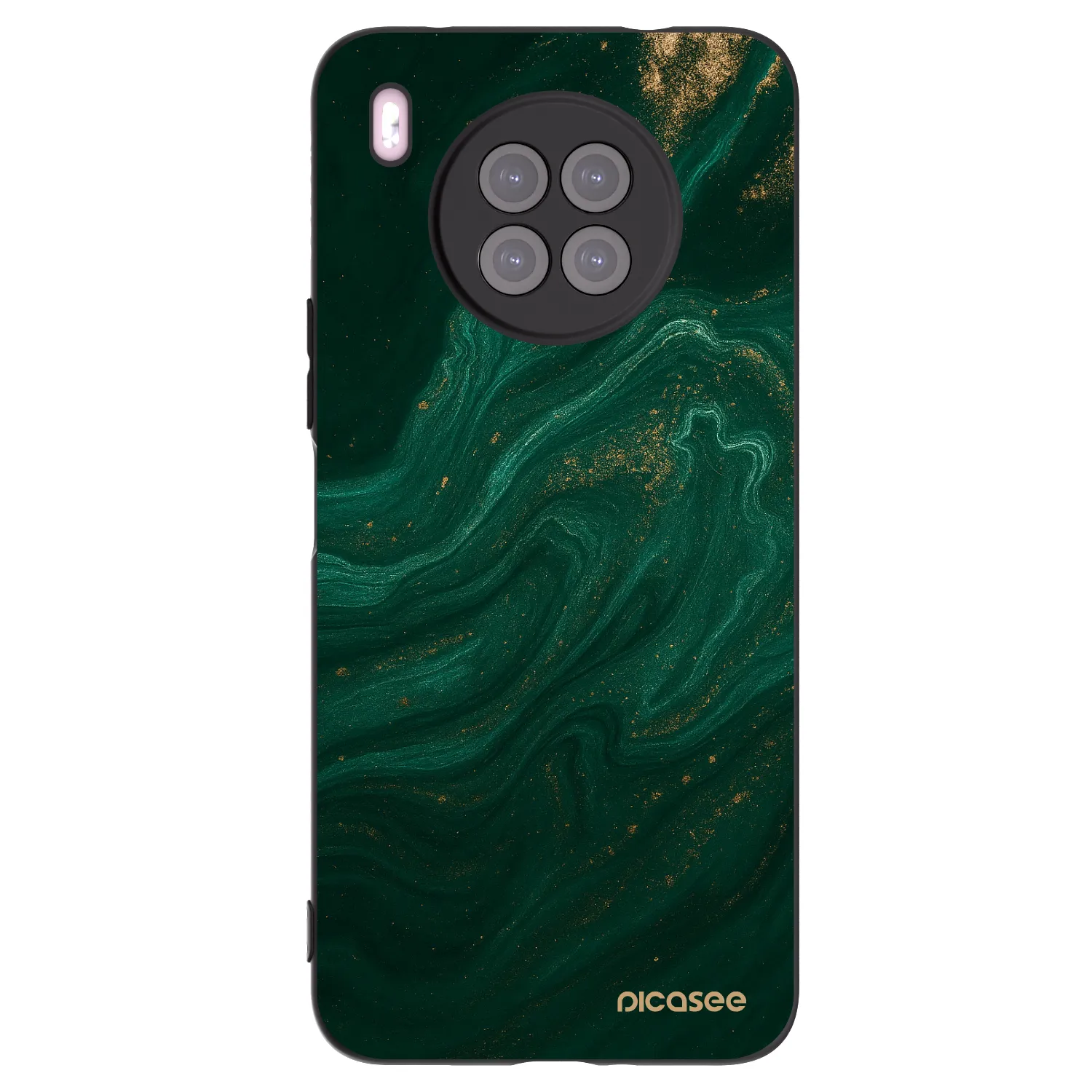 Picasee husă neagră din silicon pentru Huawei Nova 8i - Green