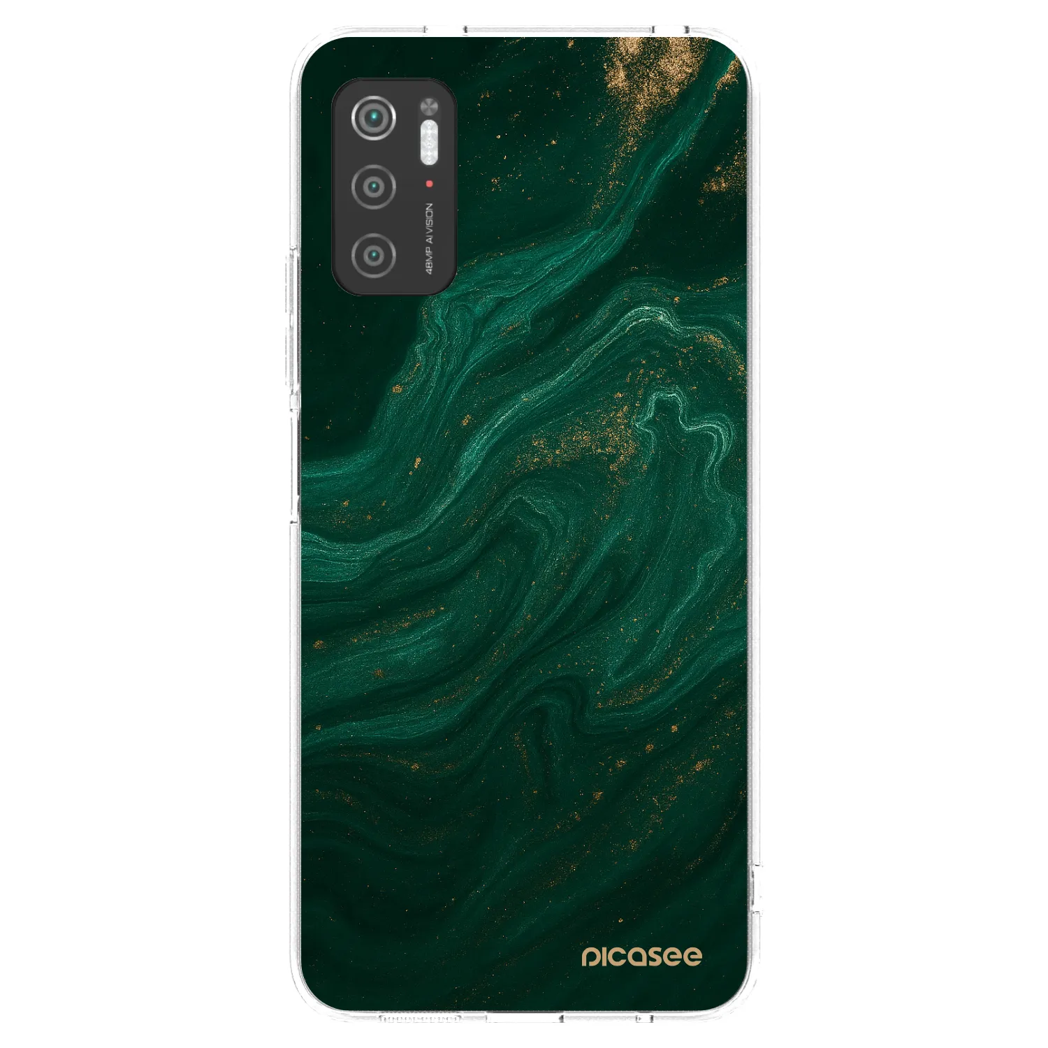 Picasee husă transparentă din silicon pentru Xiaomi Poco M3 Pro 5G - Green