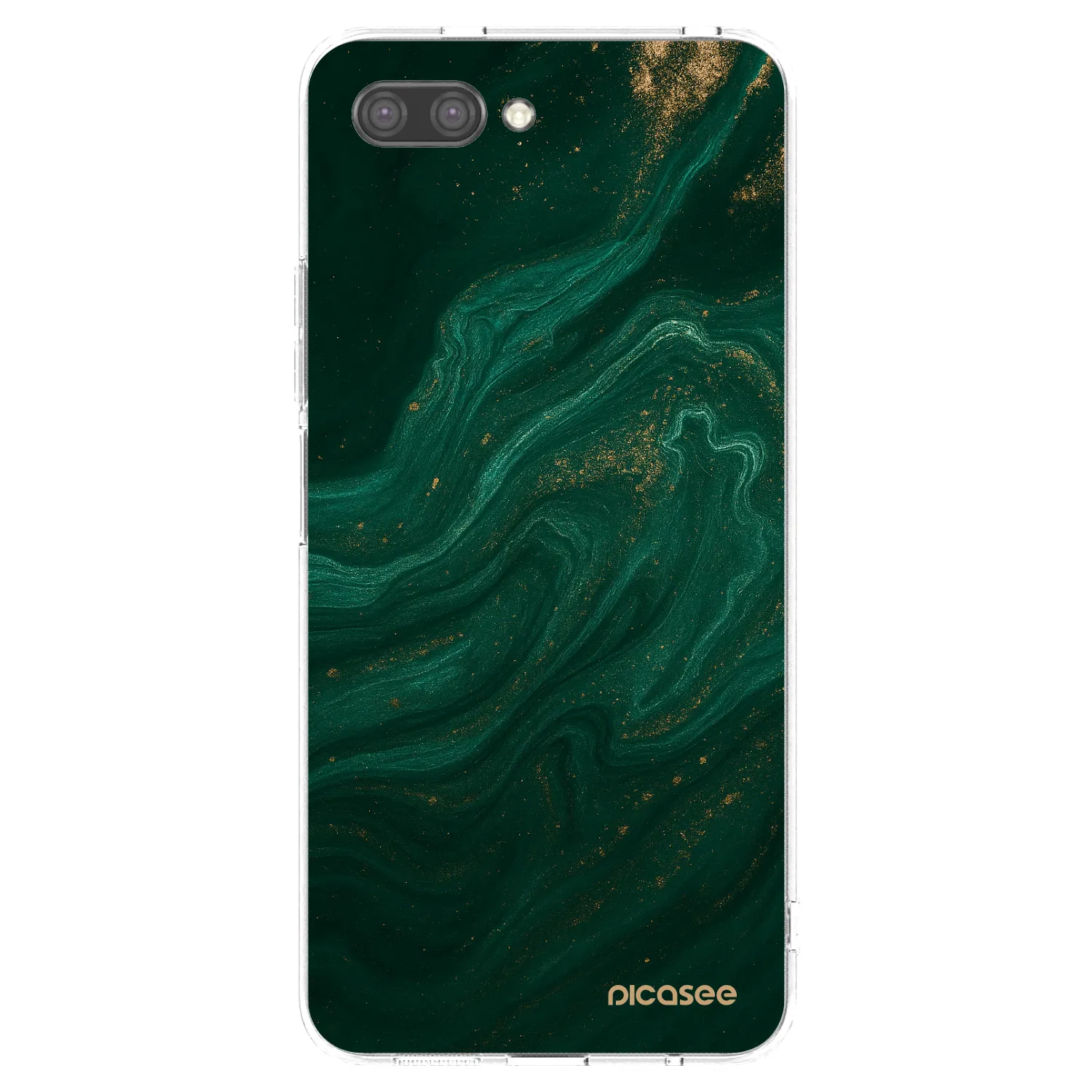 Picasee husă transparentă din silicon pentru Honor 10 - Green