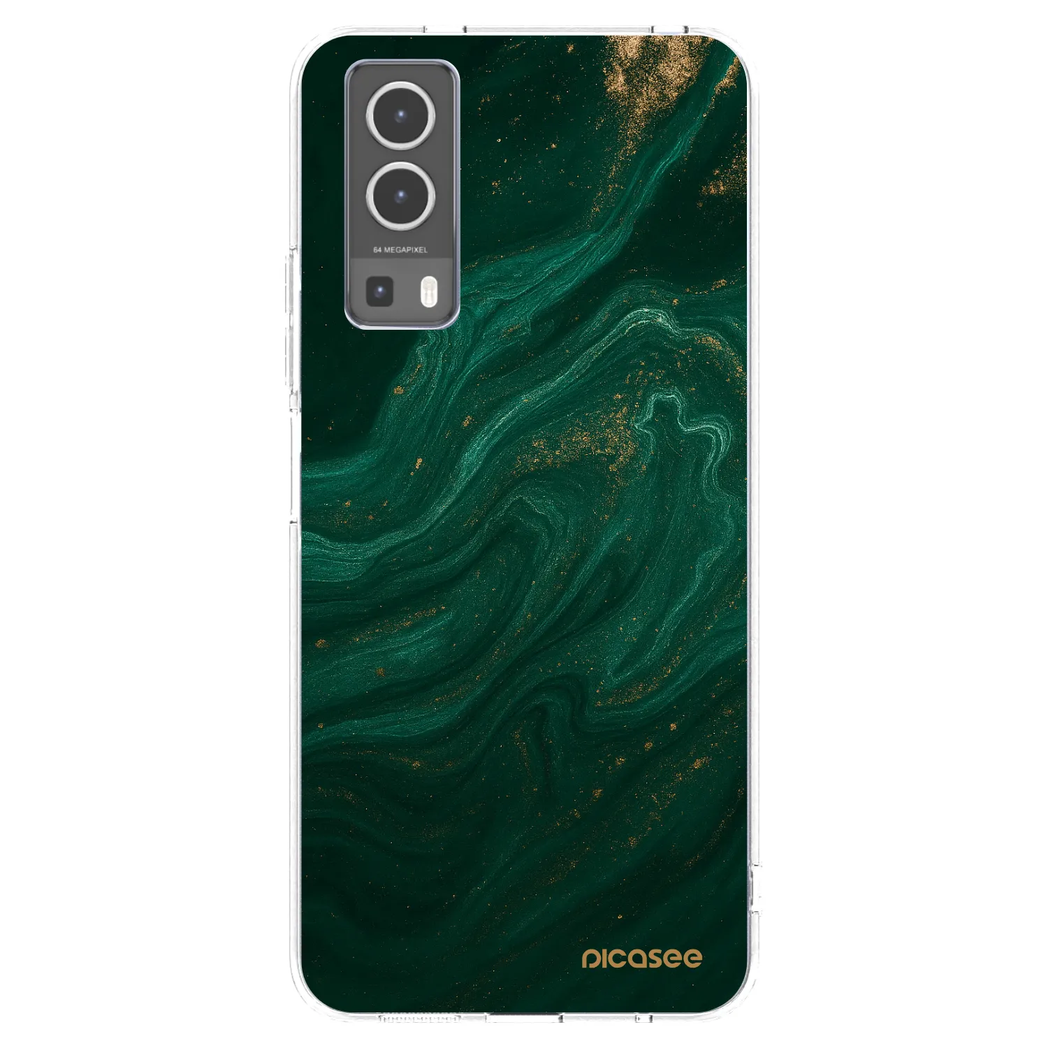 Picasee husă transparentă din silicon pentru Vivo Y72 5G - Green