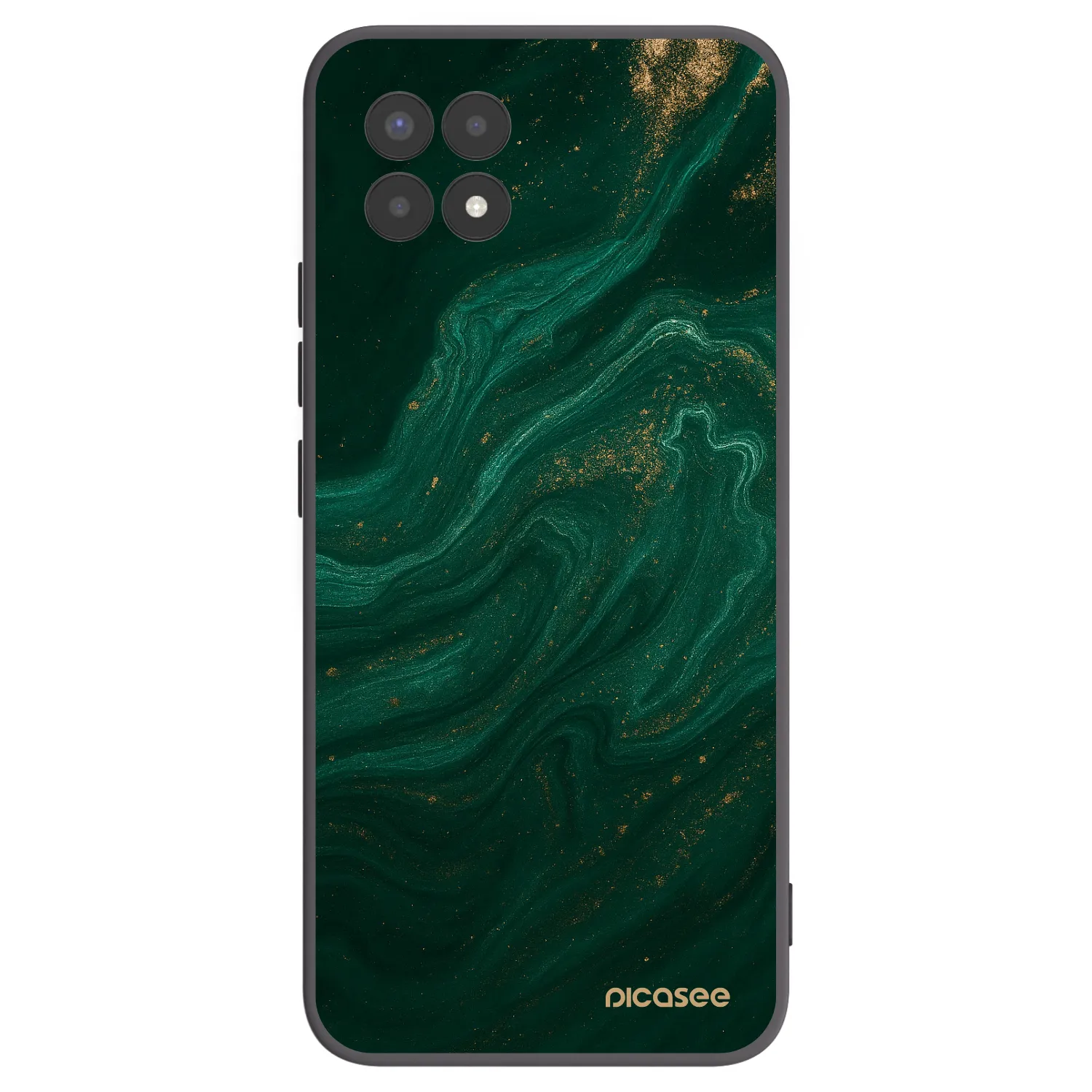 Picasee husă neagră din silicon pentru Realme 8i - Green