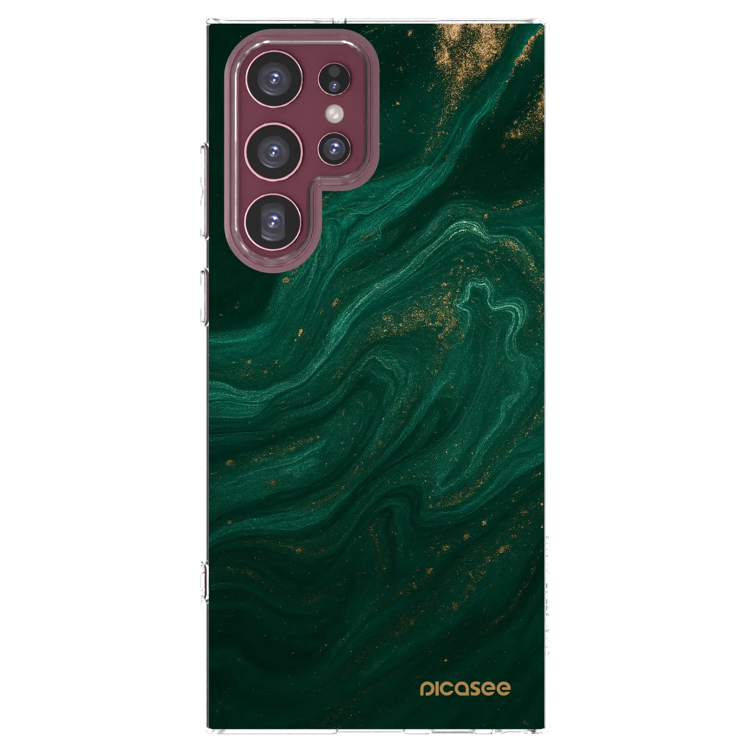 Picasee husă transparentă din silicon pentru Samsung Galaxy S22 Ultra 5G - Green