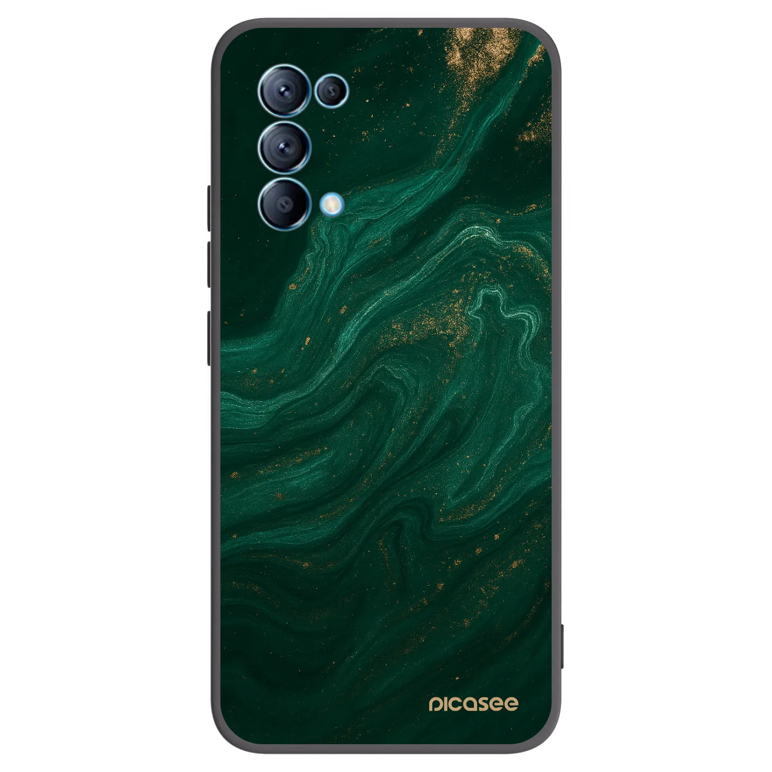 Picasee husă neagră din silicon pentru OPPO Reno 5 5G - Green