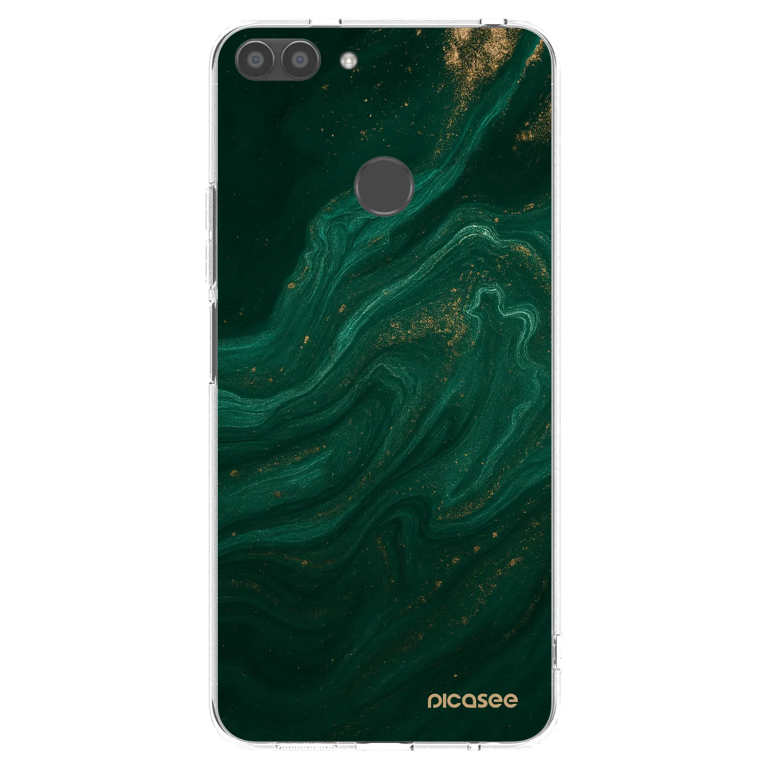 Picasee husă transparentă din silicon pentru Huawei P Smart - Green