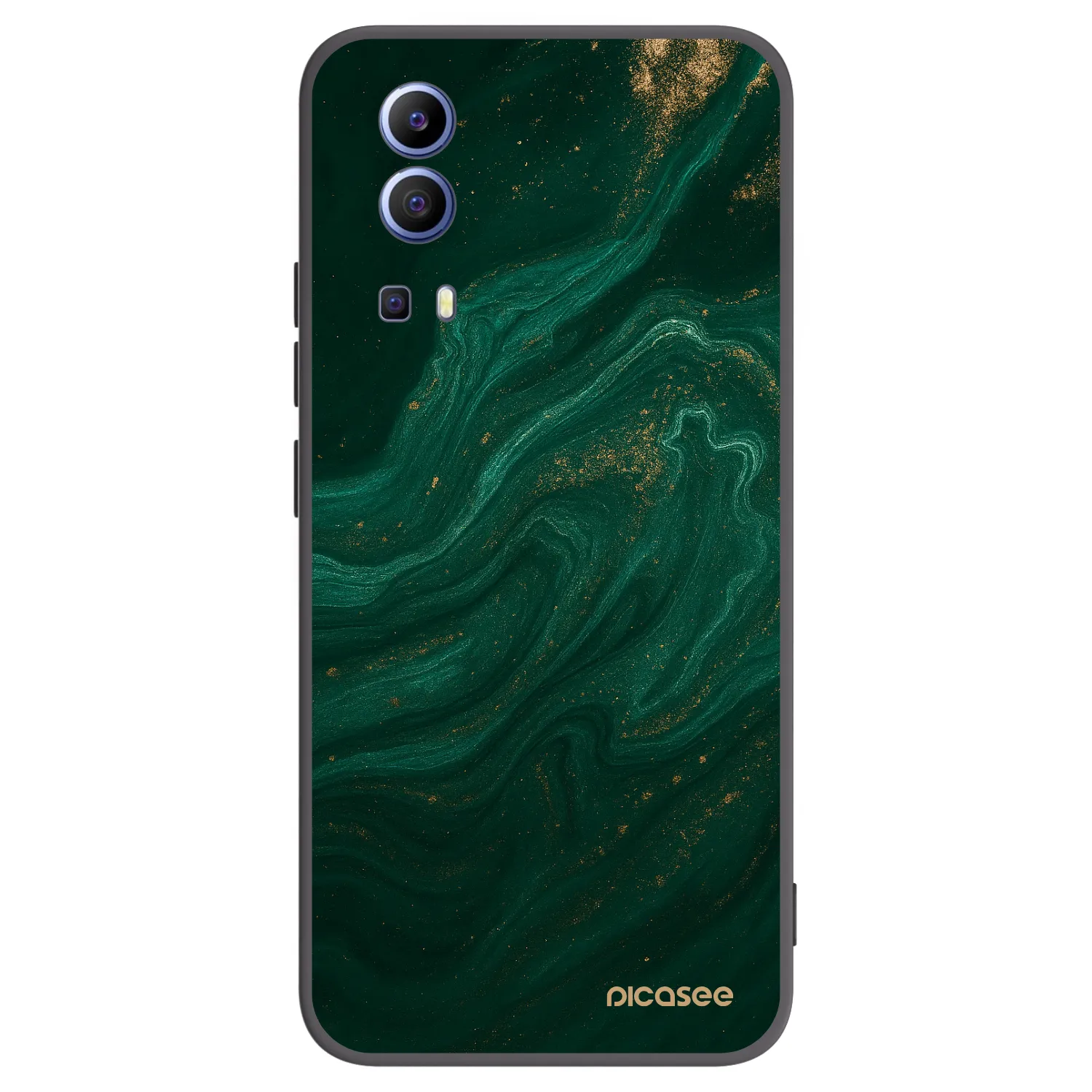 Picasee husă neagră din silicon pentru Vivo Y52 5G - Green