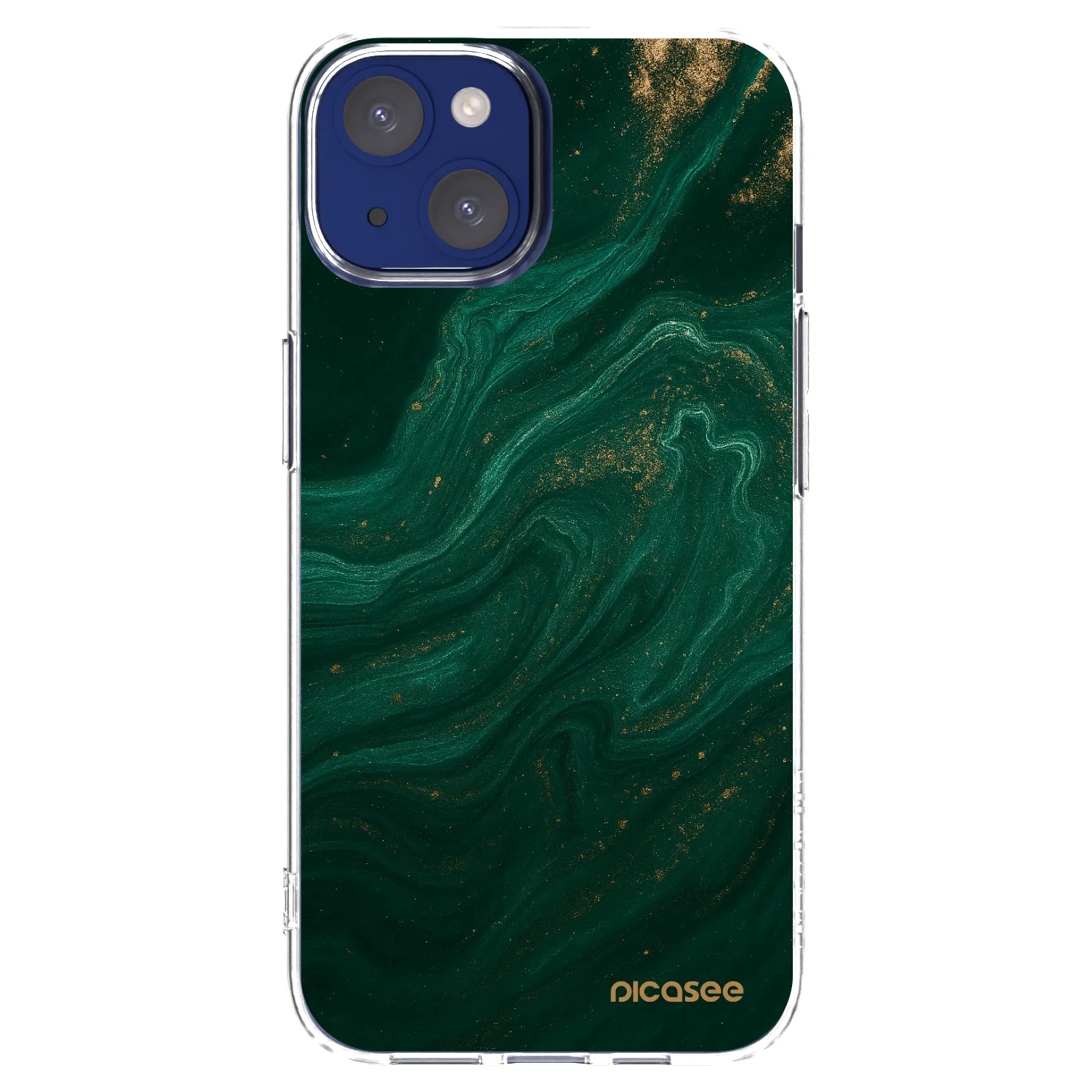Picasee husă transparentă din silicon pentru Apple iPhone 14 - Green