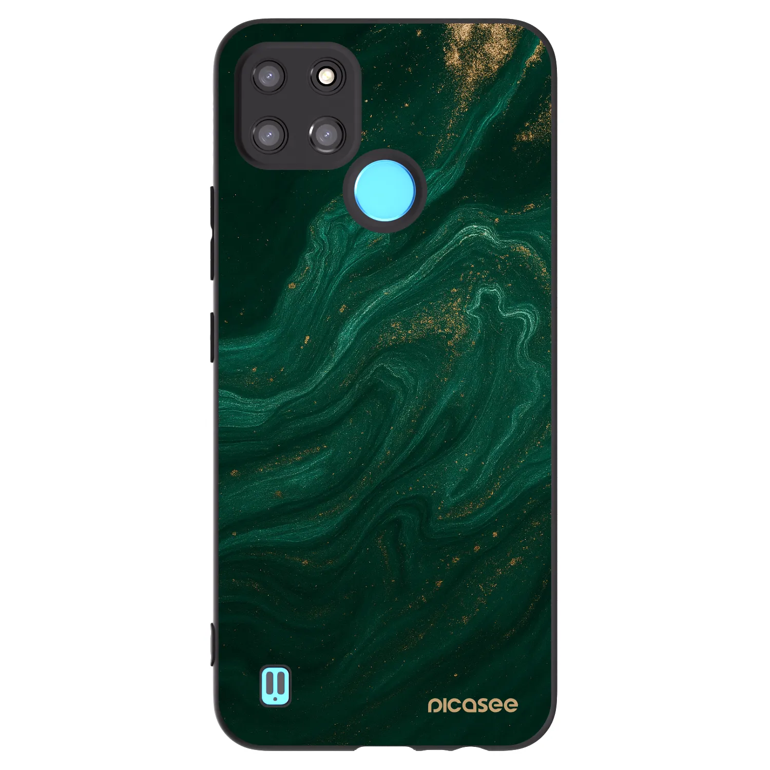 Picasee husă neagră din silicon pentru Realme C21Y - Green