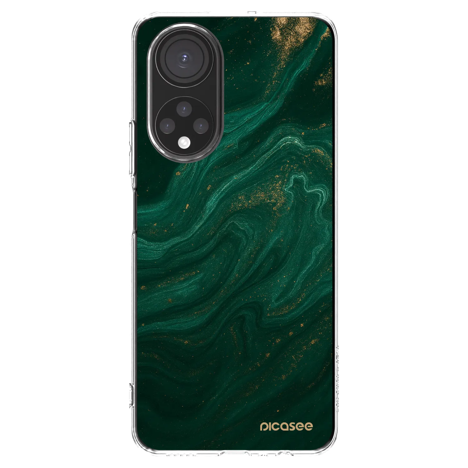 Picasee husă transparentă din silicon pentru Honor X7 - Green