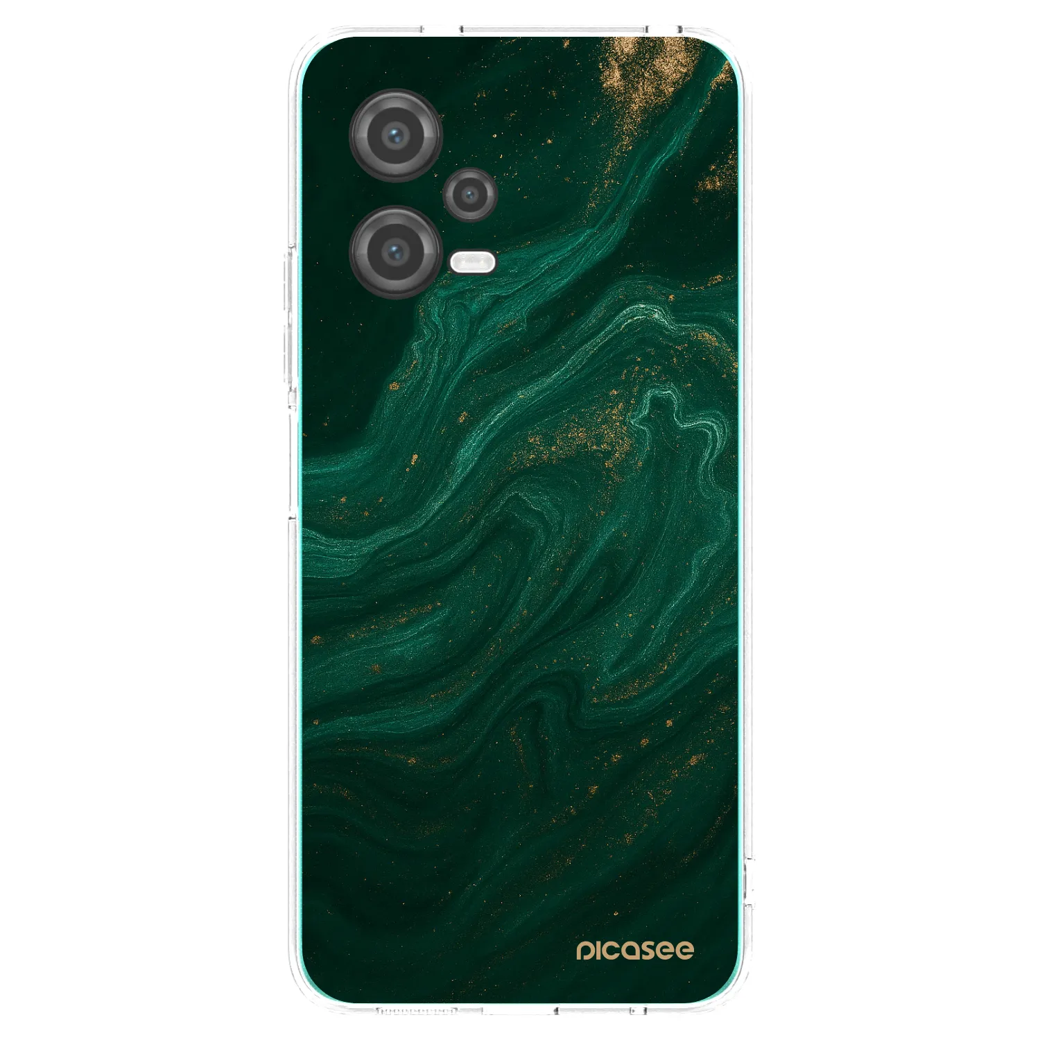 Picasee husă transparentă din silicon pentru Xiaomi Poco X5 - Green